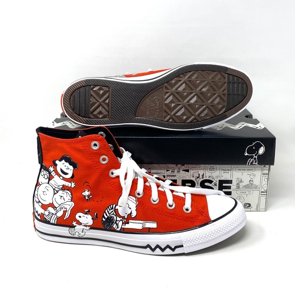 Converse Chuck Taylor All Star Peanuts Snoopy High Red Men’s Size Canvas A02573F - Picture 3 of 10